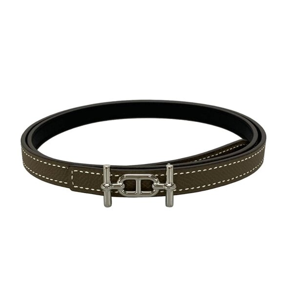 HERMES Uncle Chene Dunkle Veau Epsom W Belt 812-071225 - Picture 1 of 7